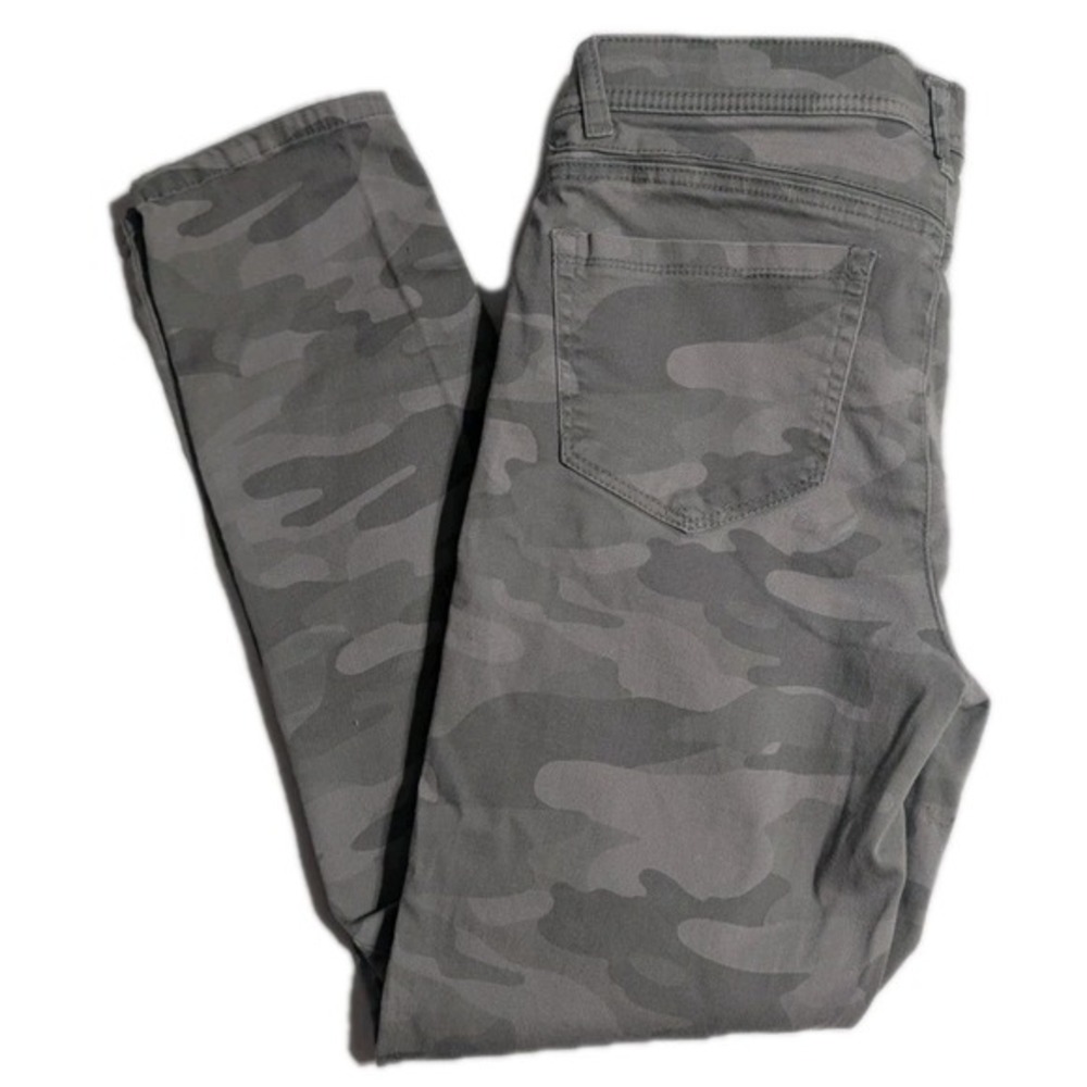 Democracy Ab Solution Gray Camo Skinny Ankle Jeans Women's 8 Stretch‎ Flattering